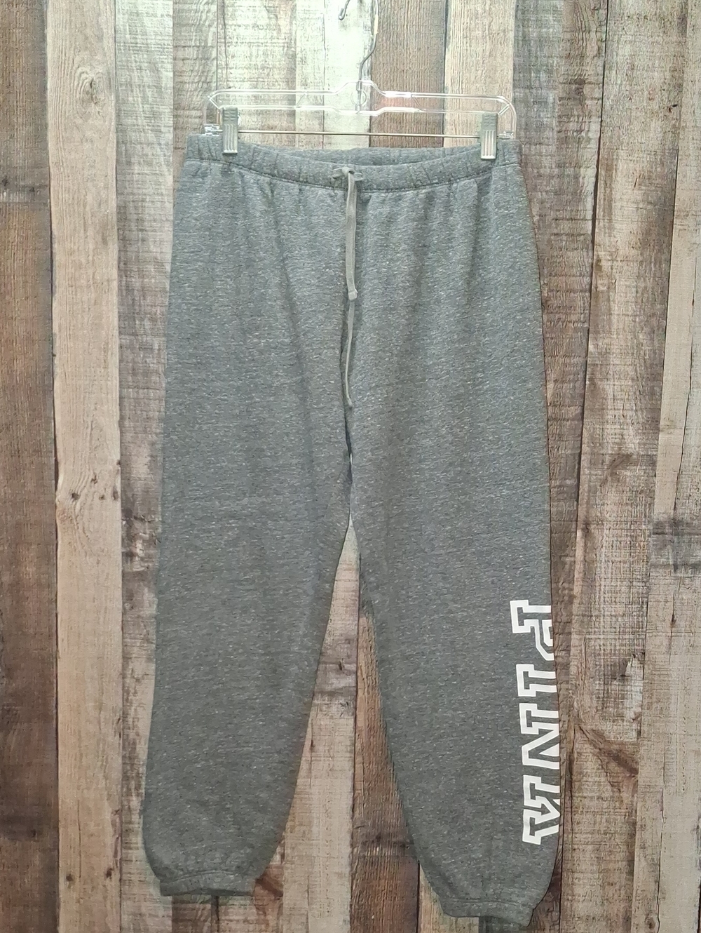 Women's Victoria Secret PINK Gray Drawstring Jogger Sweatpants Size M Medium